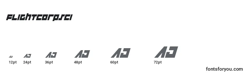 Flightcorpsci Font Sizes