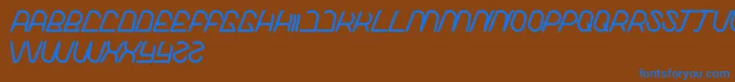 LikeThis Font – Blue Fonts on Brown Background