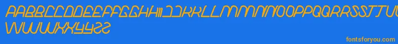 LikeThis Font – Orange Fonts on Blue Background