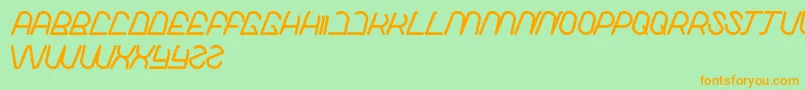 LikeThis Font – Orange Fonts on Green Background