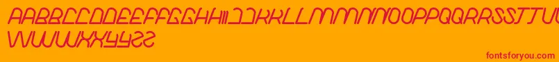 LikeThis Font – Red Fonts on Orange Background