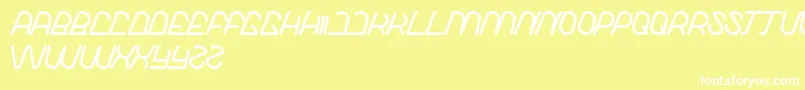 LikeThis Font – White Fonts on Yellow Background