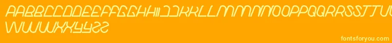 LikeThis Font – Yellow Fonts on Orange Background