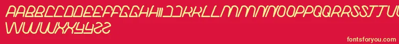 LikeThis Font – Yellow Fonts on Red Background