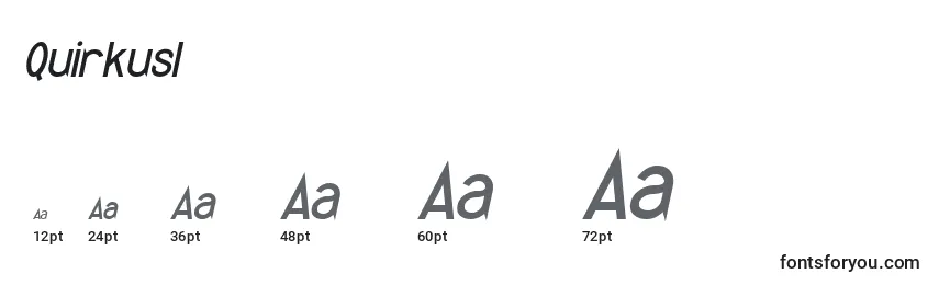 QuirkusI Font Sizes
