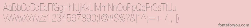 Heaveneticacond2Ultsh Font – Gray Fonts on Pink Background