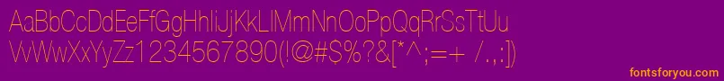 Heaveneticacond2Ultsh Font – Orange Fonts on Purple Background