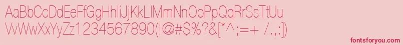 Heaveneticacond2Ultsh Font – Red Fonts on Pink Background