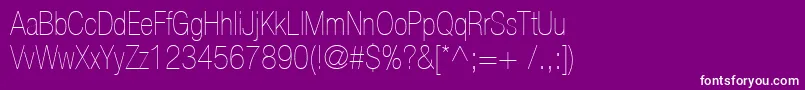 Heaveneticacond2Ultsh Font – White Fonts on Purple Background