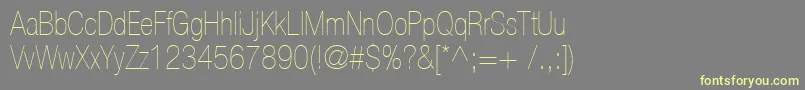 Heaveneticacond2Ultsh Font – Yellow Fonts on Gray Background