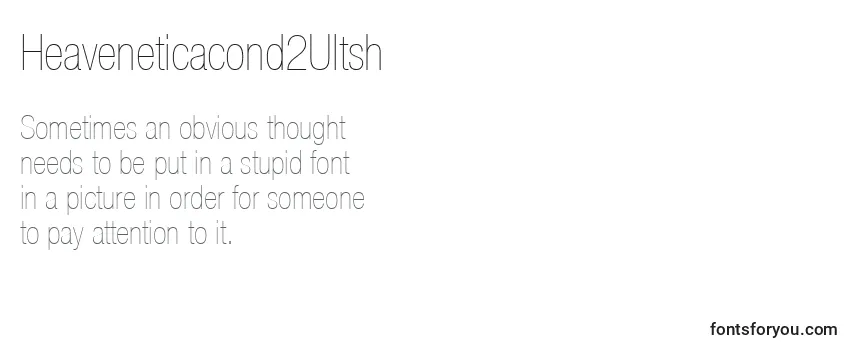 Review of the Heaveneticacond2Ultsh Font