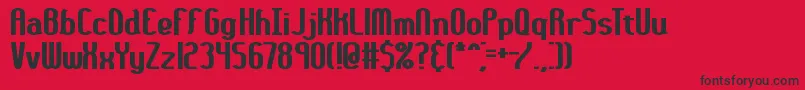 フォント36daythk – 赤い背景に黒い文字