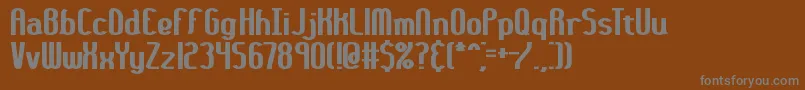 フォント36daythk – 茶色の背景に灰色の文字