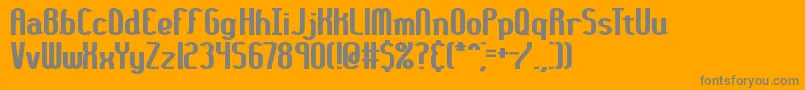 36daythk Font – Gray Fonts on Orange Background