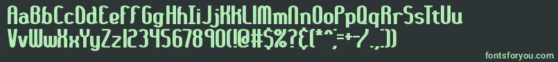 36daythk-fontti – vihreät fontit mustalla taustalla