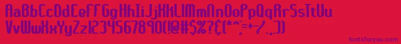 36daythk Font – Purple Fonts on Red Background