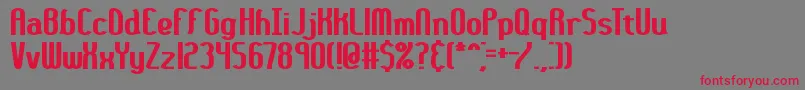 36daythk Font – Red Fonts on Gray Background