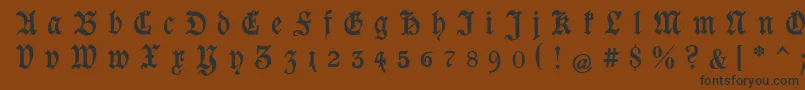 GoeschenGesperrtUnz1a Font – Black Fonts on Brown Background