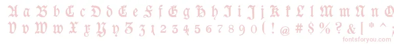 GoeschenGesperrtUnz1a Font – Pink Fonts on White Background