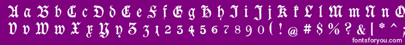 フォントGoeschenGesperrtUnz1a – 紫の背景に白い文字