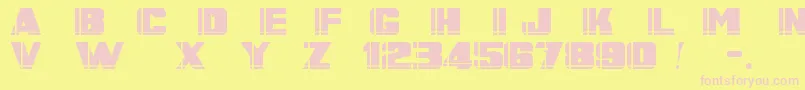 BannerScript Font – Pink Fonts on Yellow Background