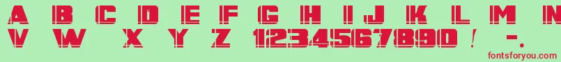 BannerScript Font – Red Fonts on Green Background