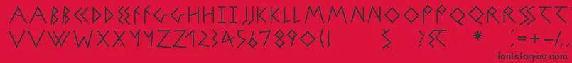 StrokebornBold Font – Black Fonts on Red Background