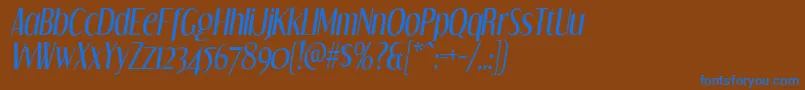 DreamOrphansIt Font – Blue Fonts on Brown Background