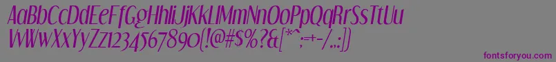 Шрифт DreamOrphansIt – фиолетовые шрифты на сером фоне