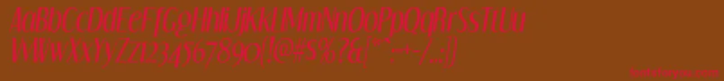 DreamOrphansIt Font – Red Fonts on Brown Background