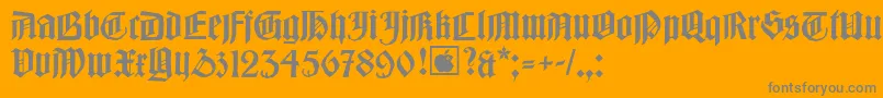 フォントBarlosiusedged – オレンジの背景に灰色の文字