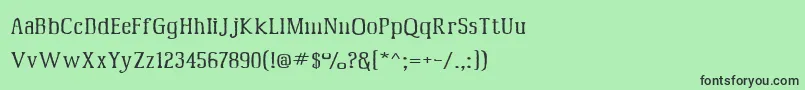 フォントMcfoodpoisoning5 – 緑の背景に黒い文字