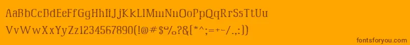 Mcfoodpoisoning5 Font – Brown Fonts on Orange Background