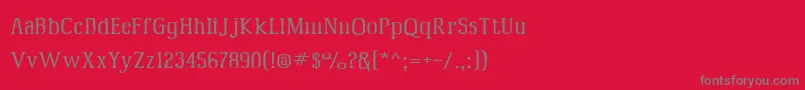 フォントMcfoodpoisoning5 – 赤い背景に灰色の文字