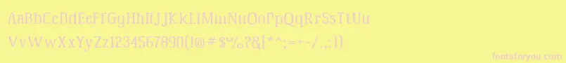 Mcfoodpoisoning5 Font – Pink Fonts on Yellow Background
