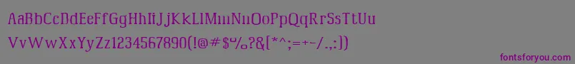 Mcfoodpoisoning5 Font – Purple Fonts on Gray Background