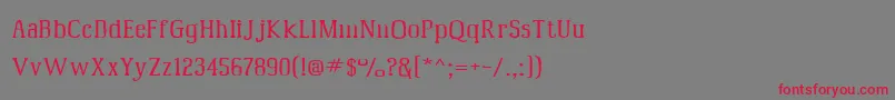 Mcfoodpoisoning5 Font – Red Fonts on Gray Background