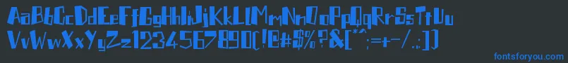 Plantor Font – Blue Fonts on Black Background