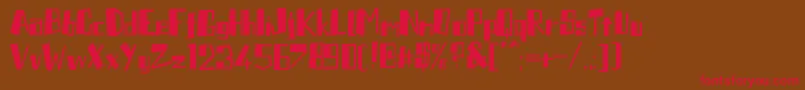 Plantor Font – Red Fonts on Brown Background
