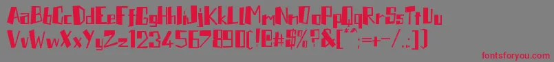 Plantor Font – Red Fonts on Gray Background