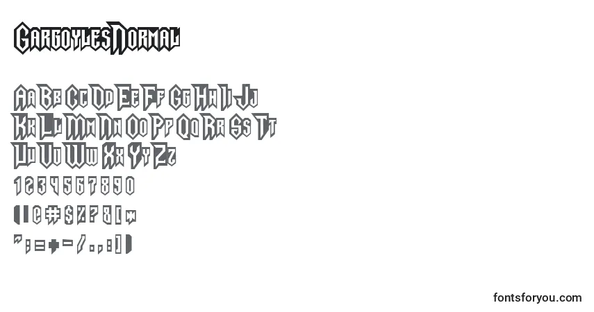 GargoylesNormal-fontti – aakkoset, numerot, erikoismerkit