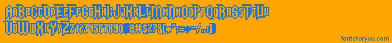 フォントGargoylesNormal – オレンジの背景に青い文字