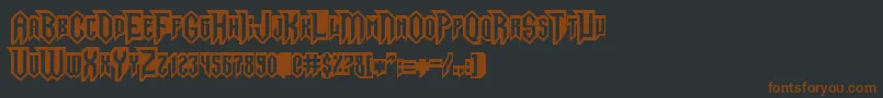 GargoylesNormal Font – Brown Fonts on Black Background