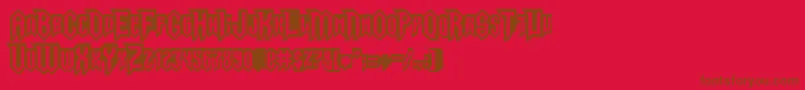 GargoylesNormal Font – Brown Fonts on Red Background