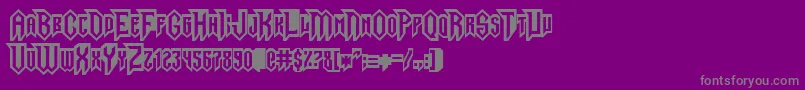 フォントGargoylesNormal – 紫の背景に灰色の文字