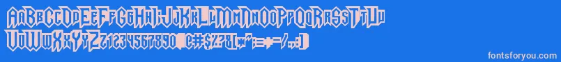 GargoylesNormal Font – Pink Fonts on Blue Background