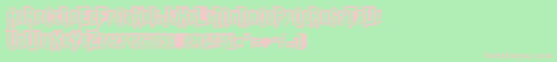 GargoylesNormal Font – Pink Fonts on Green Background