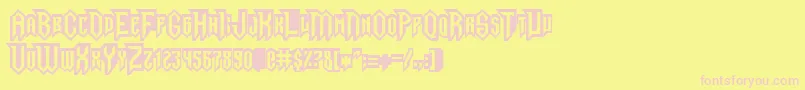 GargoylesNormal Font – Pink Fonts on Yellow Background