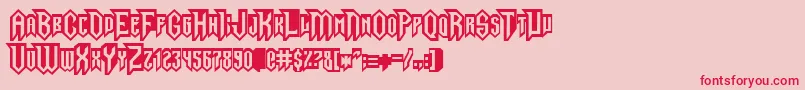 フォントGargoylesNormal – ピンクの背景に赤い文字