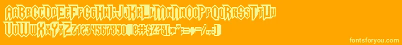 Police GargoylesNormal – polices jaunes sur fond orange